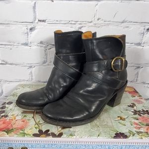 Fiorentini + Baker Black Leather Strappy Boots